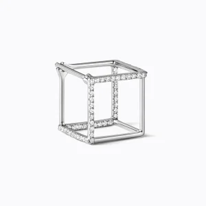 Diamond Square Earring 10 (03)^Shihara Sale