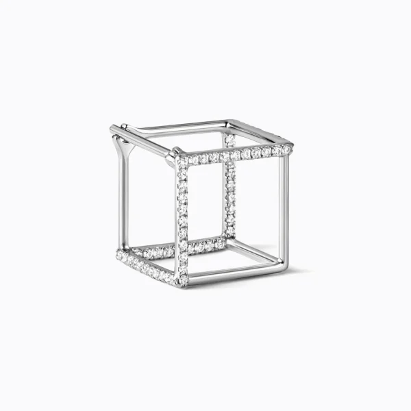 Diamond Square Earring 10 (03)^Shihara Sale