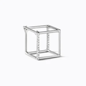 Diamond Square Earring 10 (01)^Shihara New