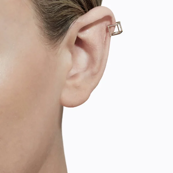 Diamond Square Earring 7 (03)^Shihara Clearance