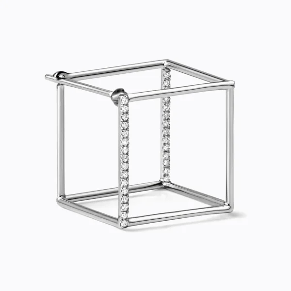 Diamond Square Earring 15 (01)^Shihara Clearance