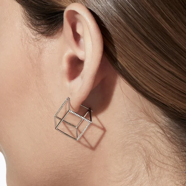 Diamond Square Earring 15 (02)^Shihara Hot