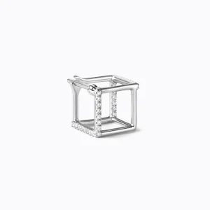 Diamond Square Earring 7 (02)^Shihara Best