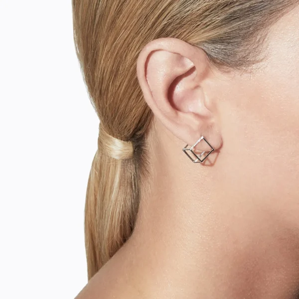 Diamond Square Earring 10 (02)^Shihara Best