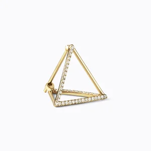 Diamond Triangle Earring 15 (03)^Shihara Clearance