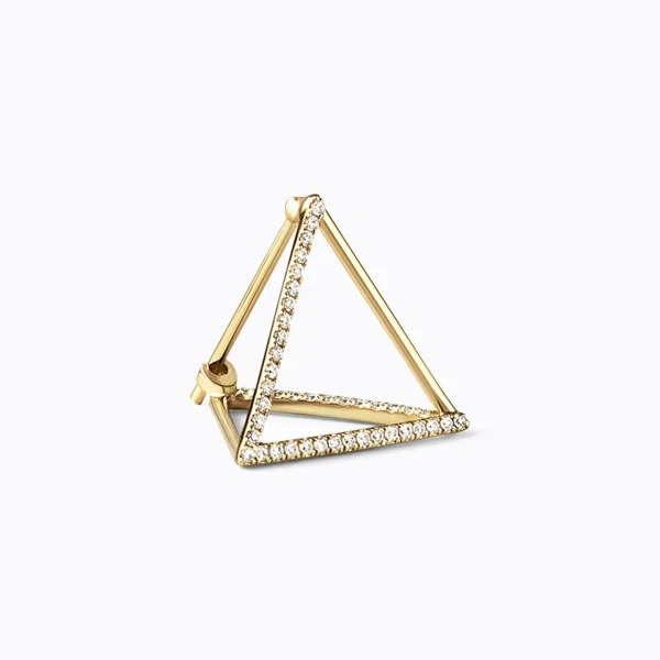 Diamond Triangle Earring 15 (03)^Shihara Clearance