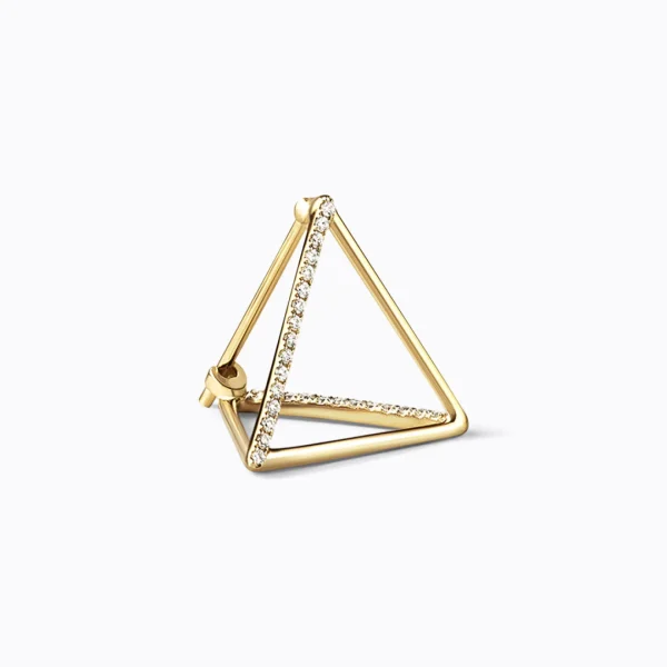 Diamond Triangle Earring 15 (02)^Shihara Hot