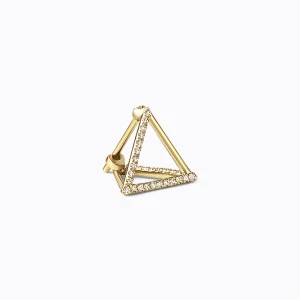 Diamond Triangle Earring 10 (03)^Shihara Outlet