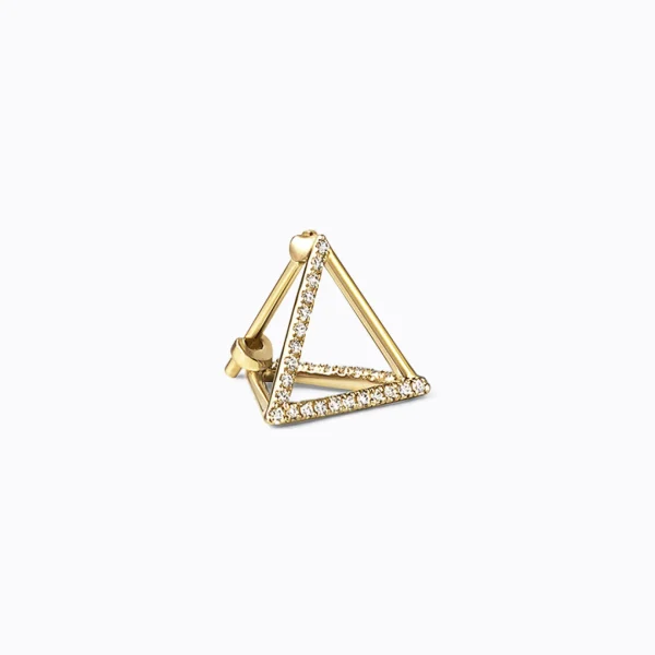 Diamond Triangle Earring 10 (03)^Shihara Outlet