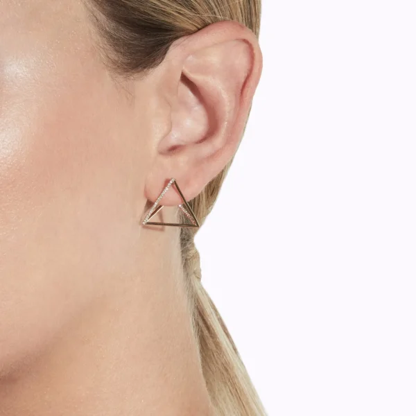 Diamond Triangle Earring 20 (02)^Shihara Sale