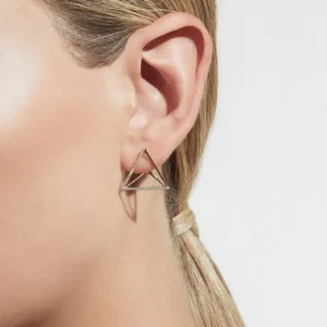 Diamond Triangle Earring 20 (03)^Shihara Hot