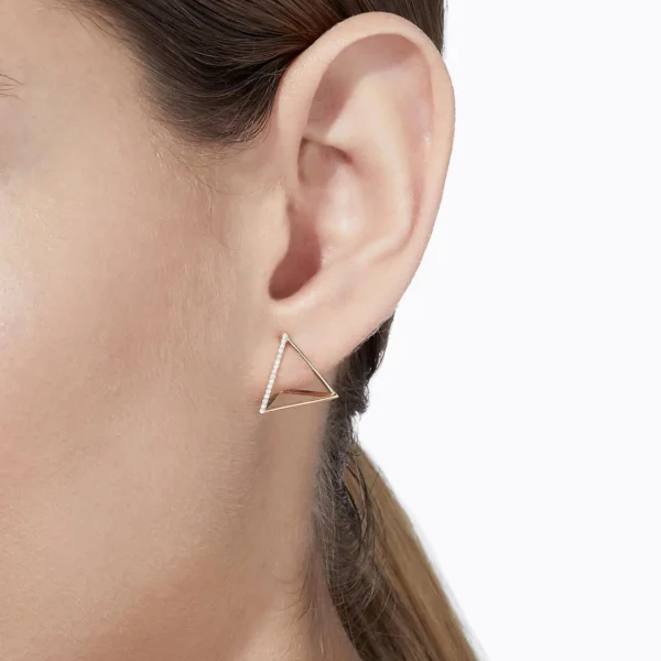 Diamond Triangle Earring 15 (01)^Shihara New