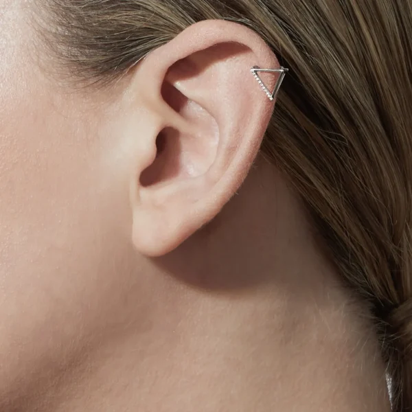 Diamond Triangle Earring 10 (02)^Shihara Sale