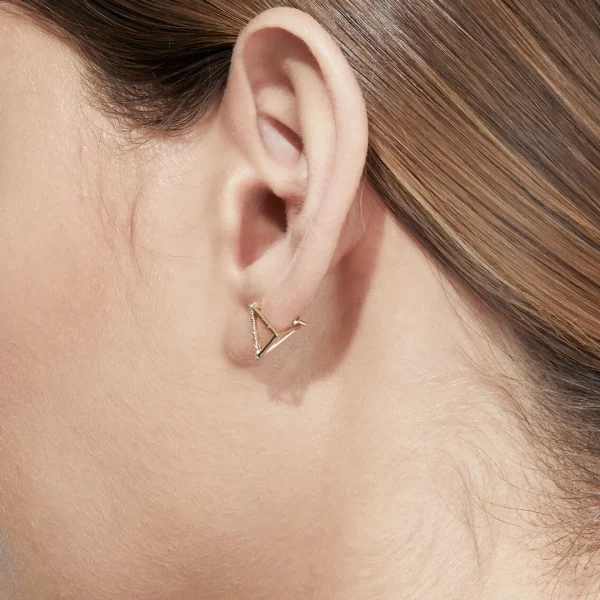 Diamond Triangle Earring 10 (01)^Shihara New