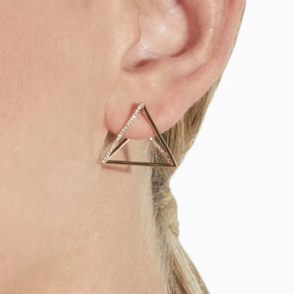 Diamond Triangle Earring 20 (02)^Shihara Sale