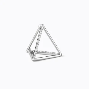 Diamond Triangle Earring 15 (02)^Shihara Hot