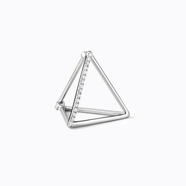 Diamond Triangle Earring 15 (01)^Shihara New