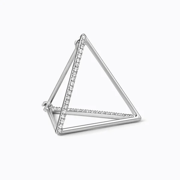 Diamond Triangle Earring 20 (02)^Shihara Sale