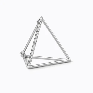 Diamond Triangle Earring 20 (01)^Shihara Outlet