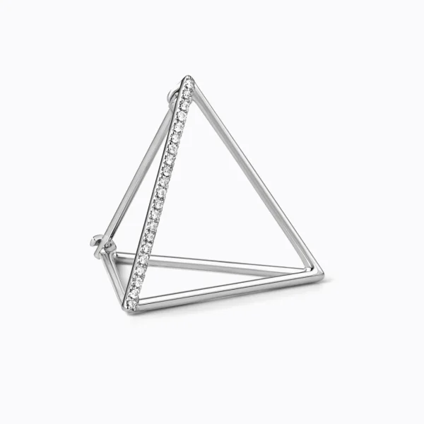 Diamond Triangle Earring 20 (01)^Shihara Outlet
