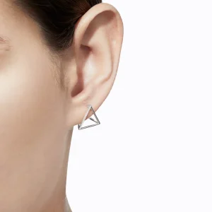 Diamond Triangle Earring 15 (02)^Shihara Hot