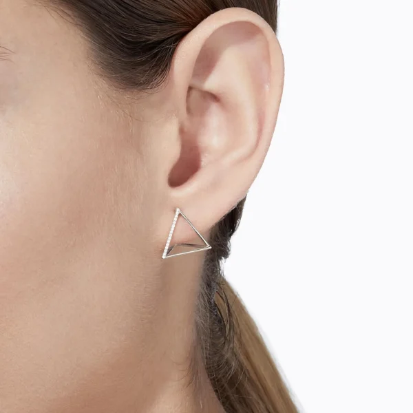 Diamond Triangle Earring 15 (01)^Shihara New