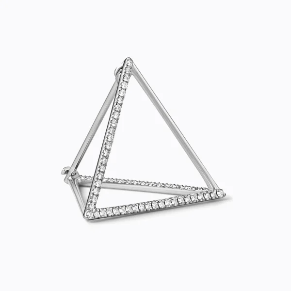 Diamond Triangle Earring 20 (03)^Shihara Hot