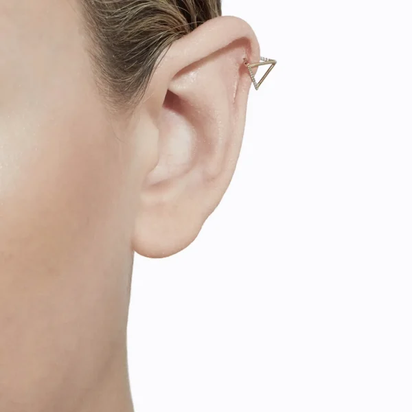 Diamond Triangle Earring 10 (02)^Shihara Sale
