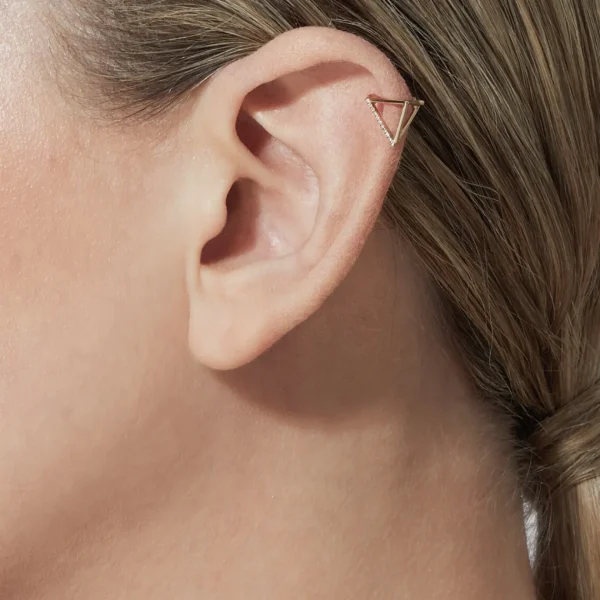 Diamond Triangle Earring 10 (01)^Shihara New