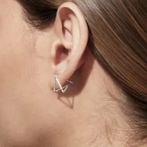 Diamond Triangle Earring 15 (02)^Shihara Hot