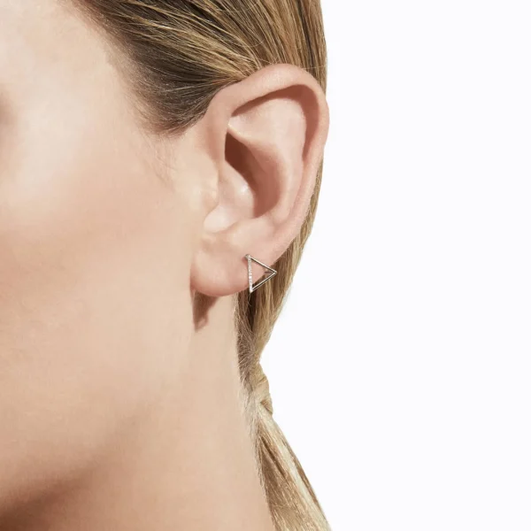Diamond Triangle Earring 10 (01)^Shihara New