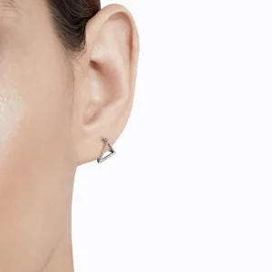 Diamond Triangle Earring 10 (03)^Shihara Outlet