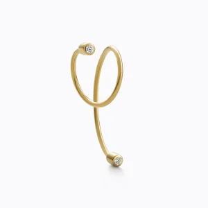 Diamond Twist Curl Earring 02 R^Shihara Discount