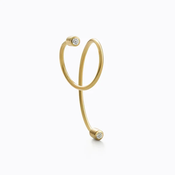 Diamond Twist Curl Earring 02 R^Shihara Discount