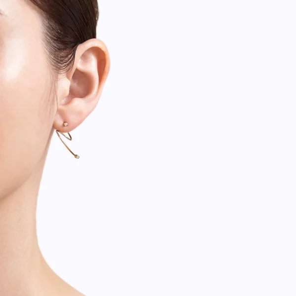 Diamond Twist Curl Earring 02 L^Shihara Fashion