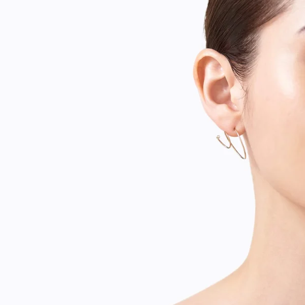Diamond Twist Curl Earring 03 R^Shihara Discount