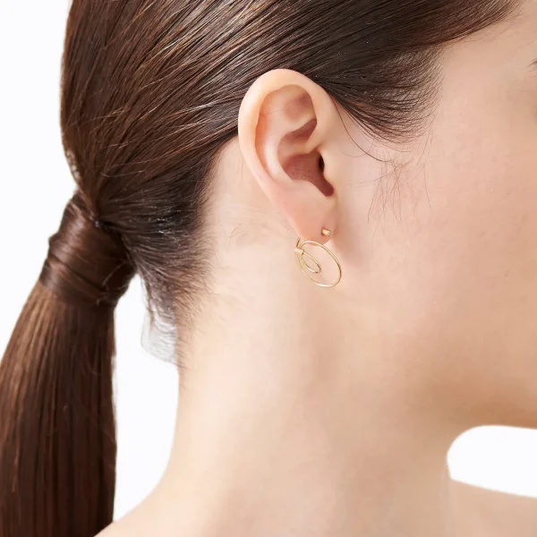 Diamond Twist Curl Earring 03 L^Shihara Fashion