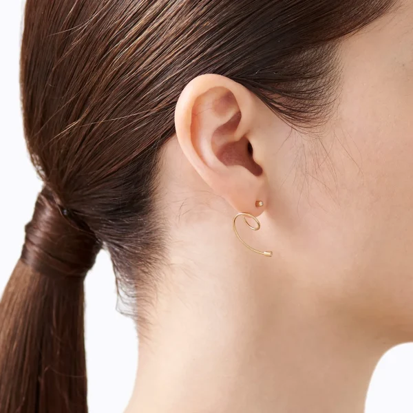 Diamond Twist Curl Earring 02 L^Shihara Fashion