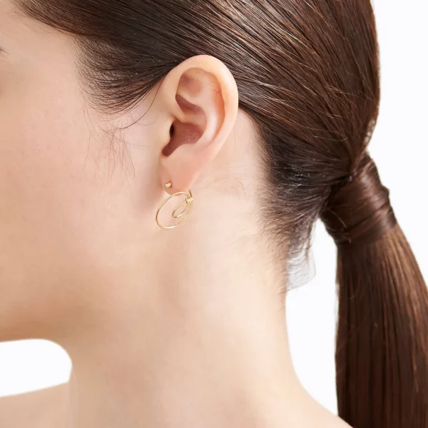 Diamond Twist Curl Earring 03 R^Shihara Discount