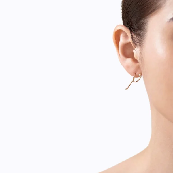 Diamond Twist Curl Earring 02 L^Shihara Fashion