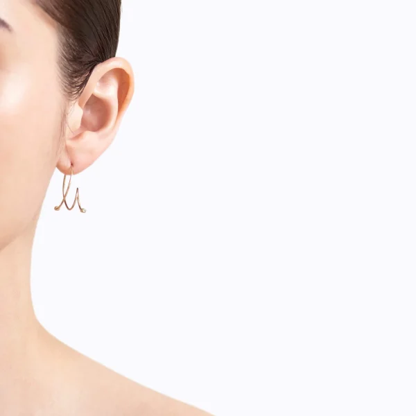 Diamond Twist Curl Earring 03 R^Shihara Discount