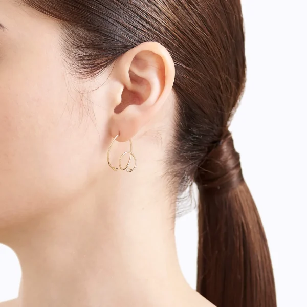 Diamond Twist Curl Earring 03 R^Shihara Discount