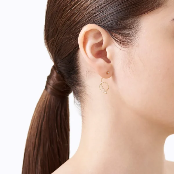 Diamond Twist Curl Earring 02 L^Shihara Fashion