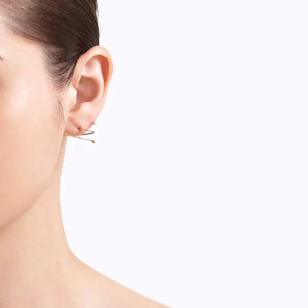 Diamond Twist Curl Earring 03 R^Shihara Discount