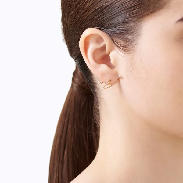 Diamond Twist Curl Earring 02 L^Shihara Fashion