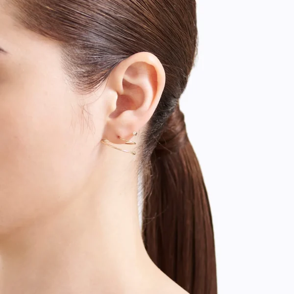 Diamond Twist Curl Earring 03 R^Shihara Discount