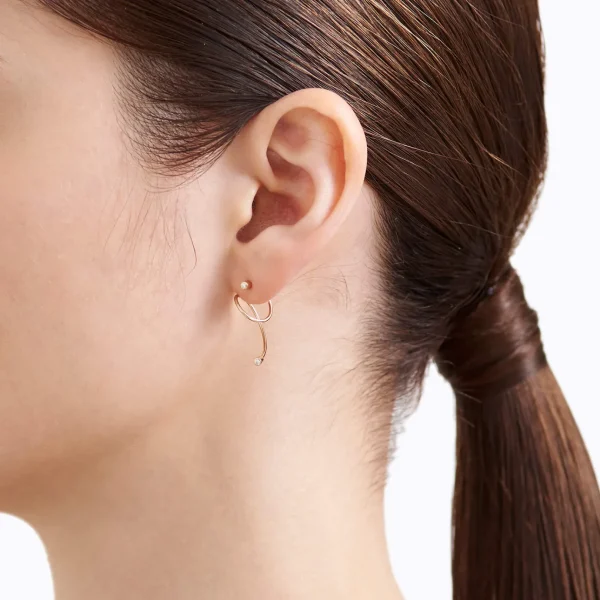 Diamond Twist Curl Earring 02 L^Shihara Fashion