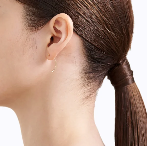 Diamond Twist Curl Earring 01^Shihara Outlet