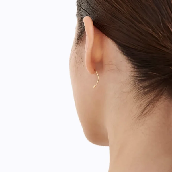 Diamond Twist Curl Earring 01^Shihara Outlet