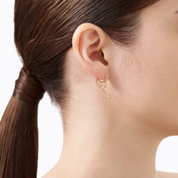 Diamond Twist Curl Earring 02 R^Shihara Discount